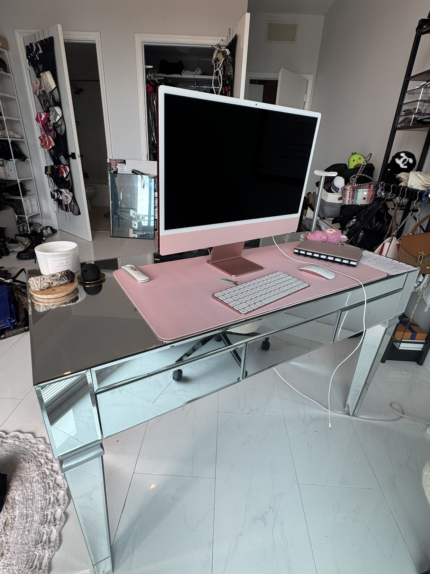 MIRROR SIDE TABLE