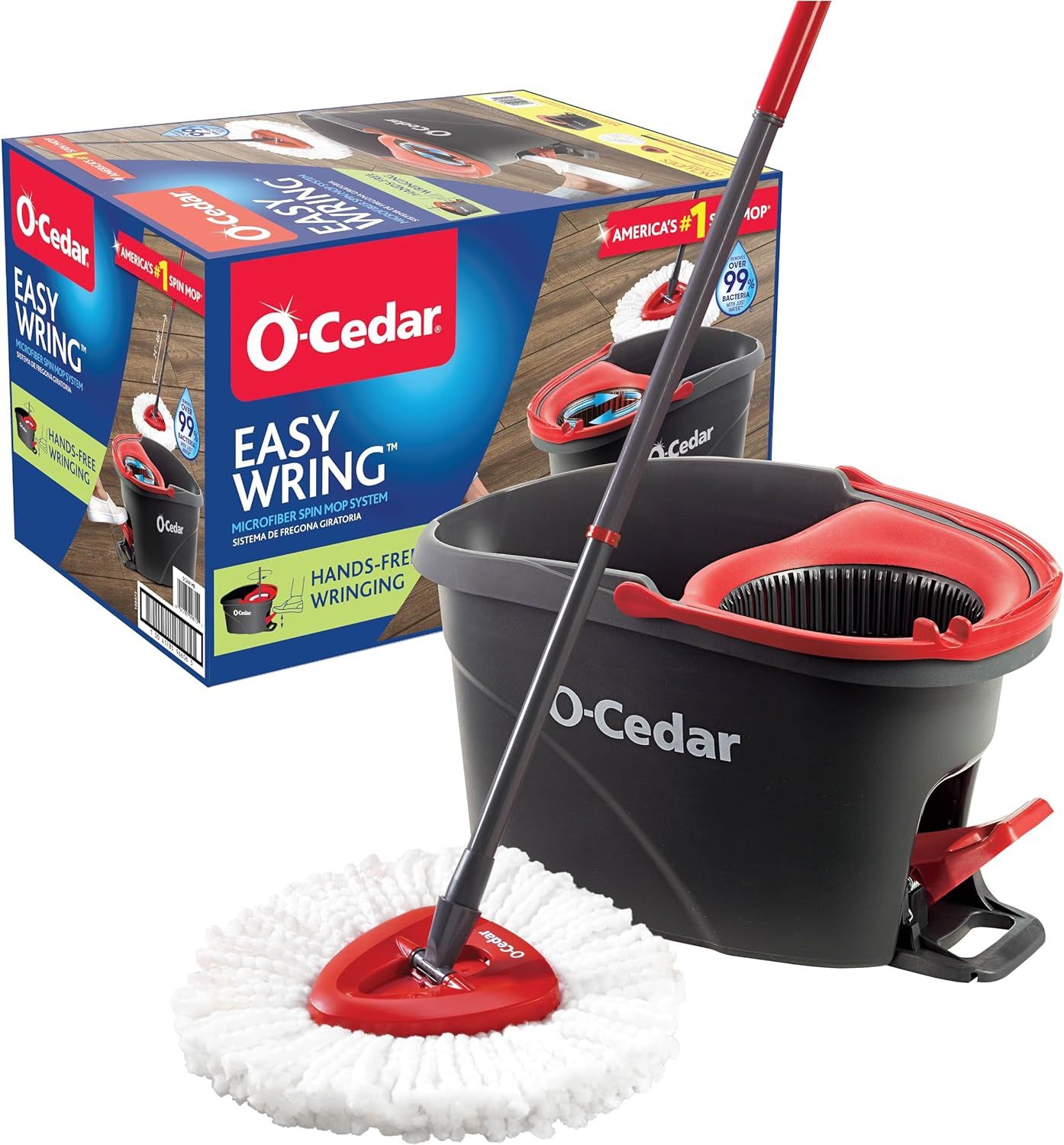 O-Cedar EasyWring Spin Mop, Bucket Floor Cleaning System