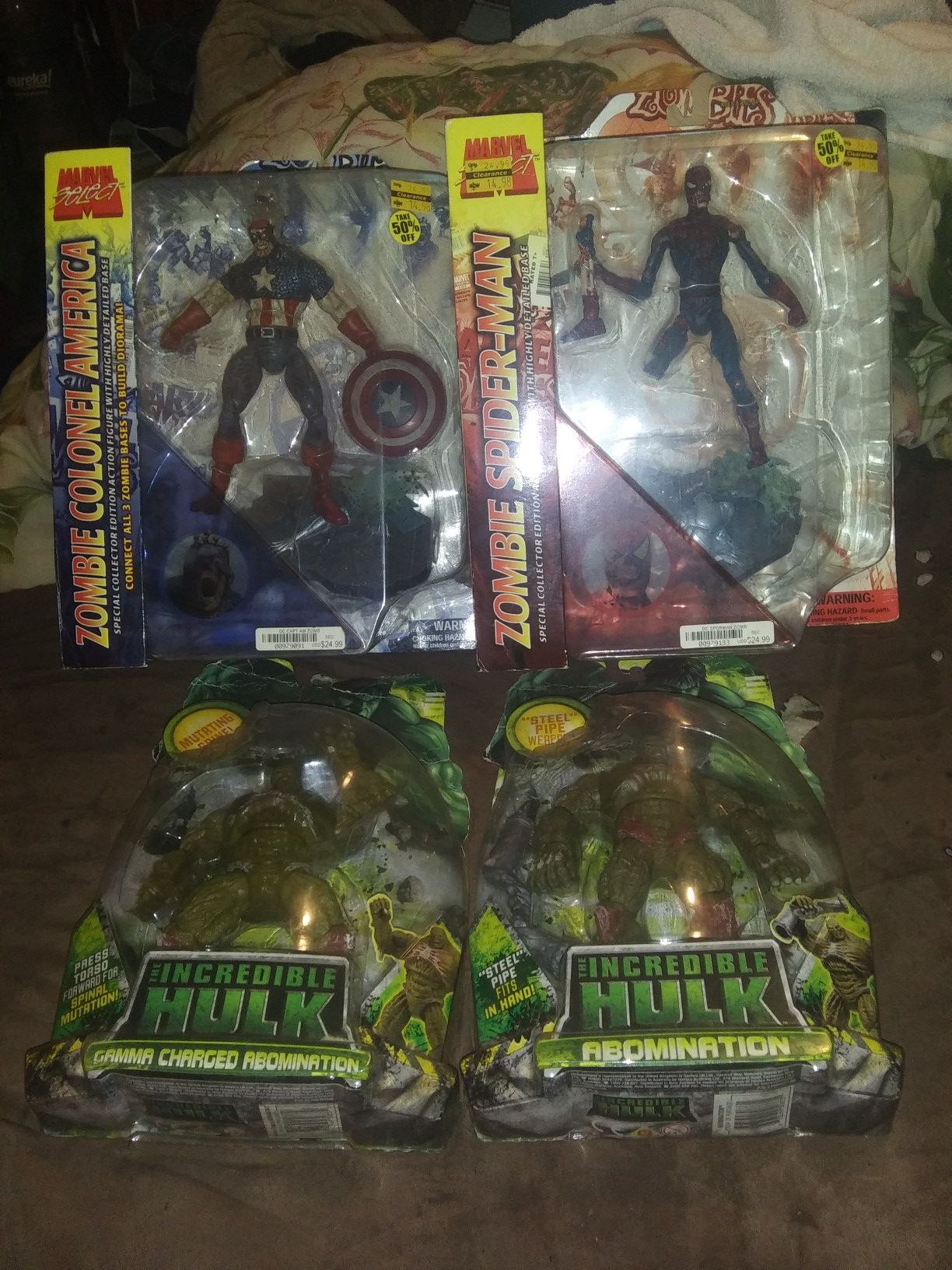 4 Marvel Action Figures