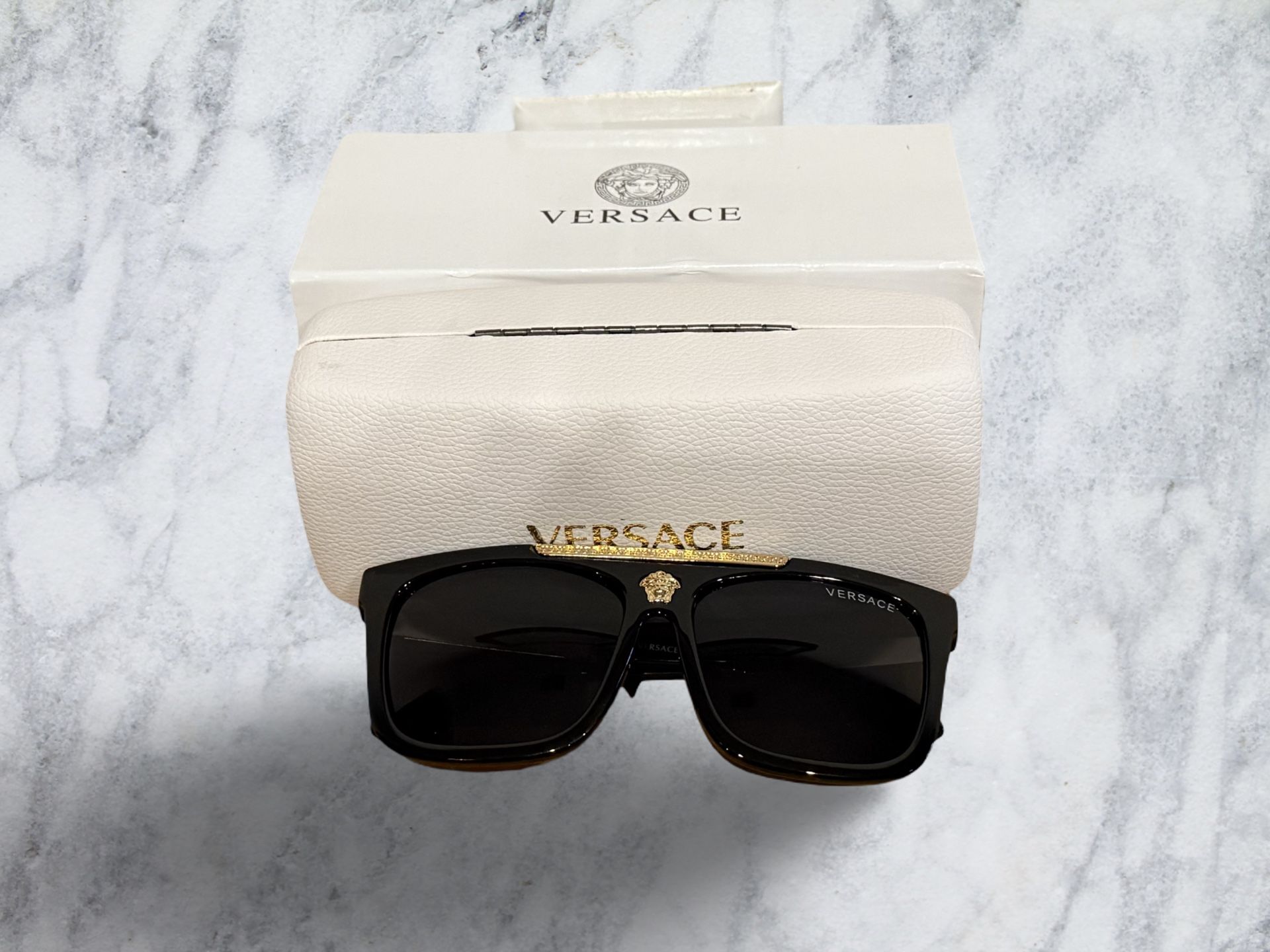 Versace Black & Gold Sunglasses