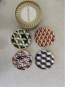 Jonathan Adler "Versailles" Porcelain Coasters - Set of 4