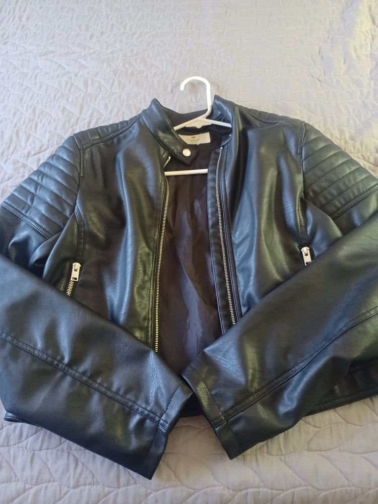 Kids Quilted Leather Jacket