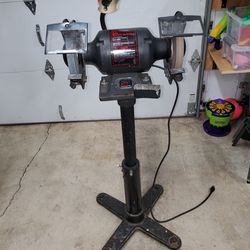 Craftsman 8" bench grinder w/ adjustable stand