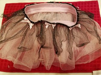 Girls pink and black tutu age 2-3