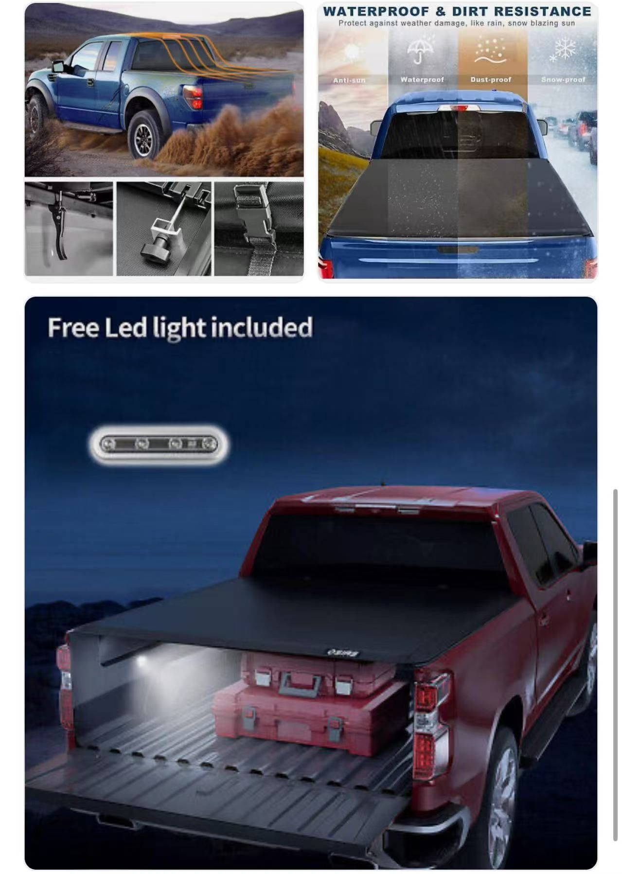 4-FOLD Truck Bed 6.5FT Tonneau Cover