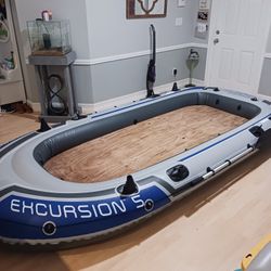 Inflateable Boat With Cutom Wood Floor And Motor Mount