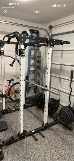 Power Rack with Cable System and Weights
