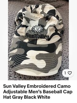 Sun Valley Camo Embroidered Baseball Cap