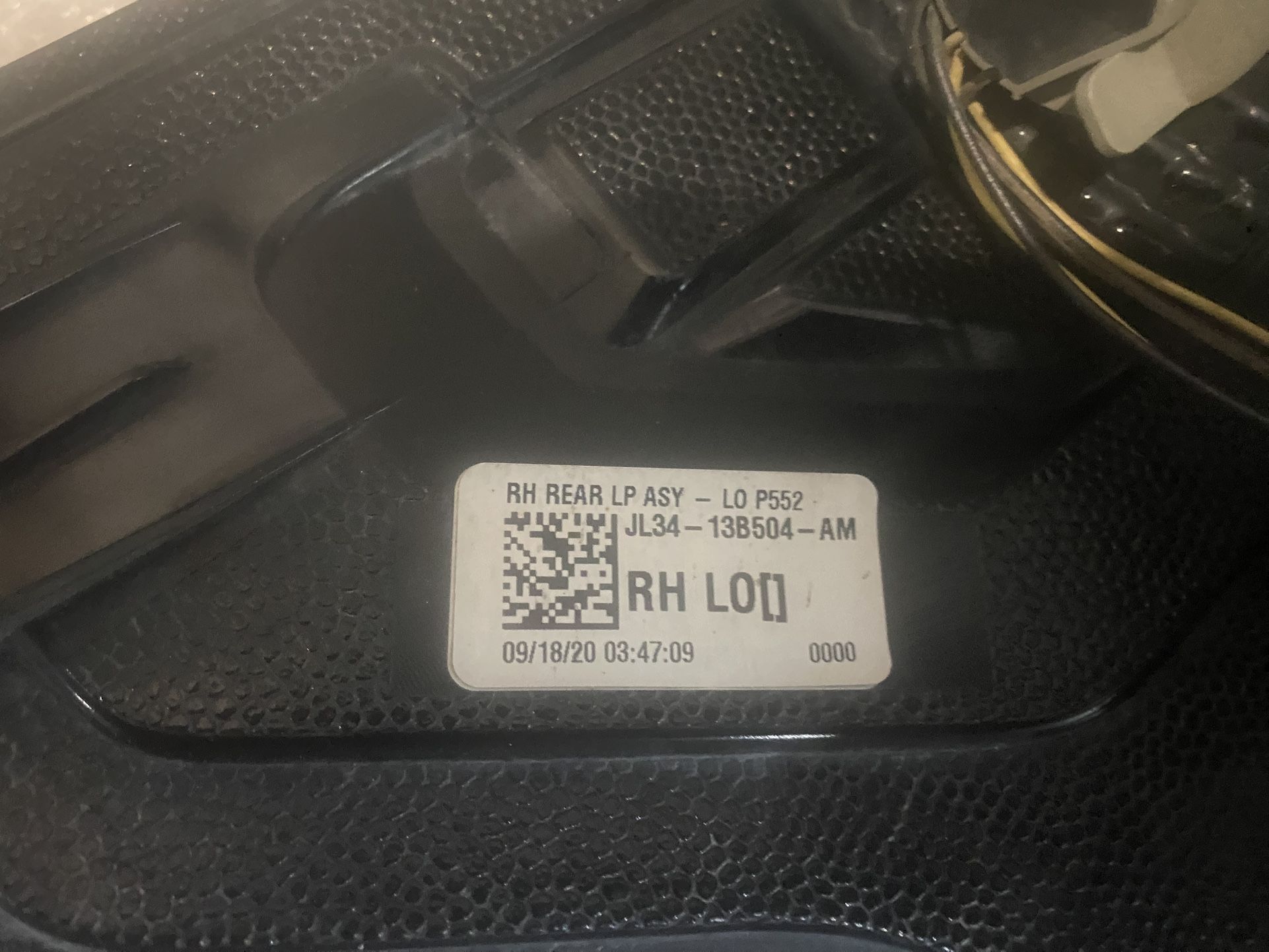 2017-2020 Ford Fusion Left Tail Light