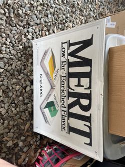 Merit Cig Metal Sign 