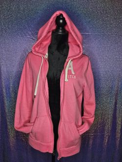 Y2K Abercrombie & Fitch Bubble Gum Pink Zip Up Hoodie