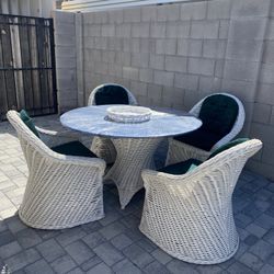 Vintage Rattan Dining Set