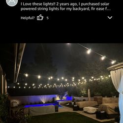 120FT LED Outdoor String Lights with Dimmer, Waterproof Patio Lights with ST38 Vintage Edison Bulbs, Warm White Outside Hanging Light with Timer for Y