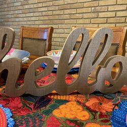 Hello Decorative Sign 