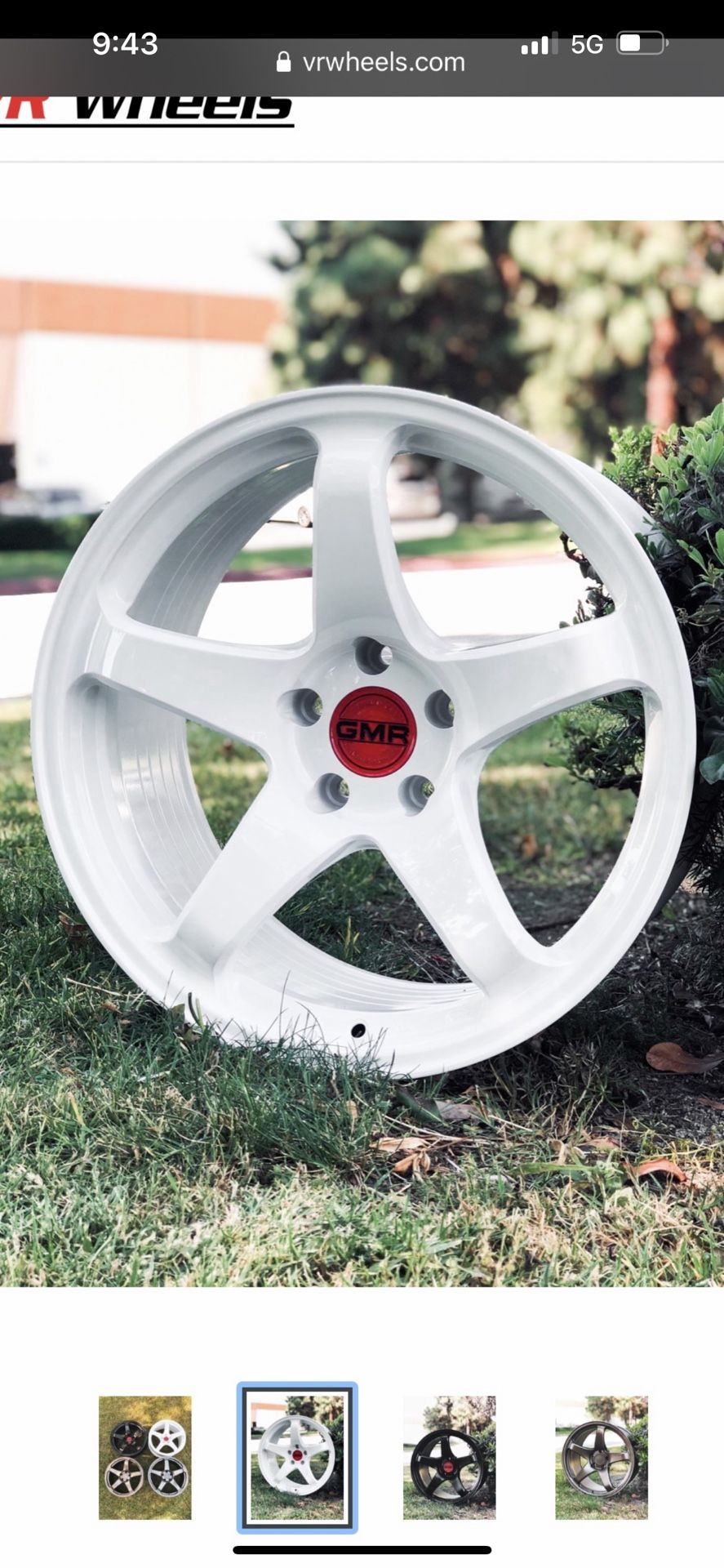GMR 04, 18x9.5 +22offset 5x100, $1250