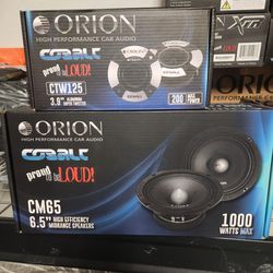 New!! Orion (2) 6 1/2 Mid Range Speakers & (2) Bullet Tweeters. 