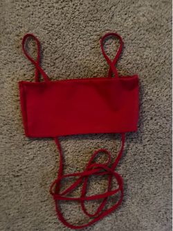 Red crop top