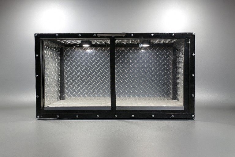 Heavy-Duty Metal Display Case with LED Lighting