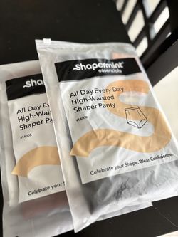 2-pieces Shapermint High-Waisted Shaper Panty, Black Brown Chai, M/L