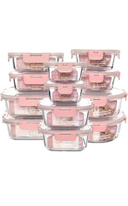 12 Piece Glass Containers   *NEW *