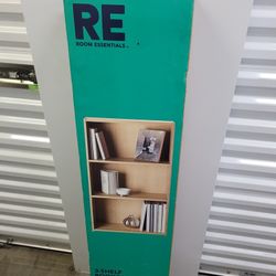 RE Maple Woodgrain Finish Three Shelf Bookcase