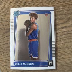 Miles McBride 2021-22 Donruss Optic Rated Rookie #174 New York Knicks RC