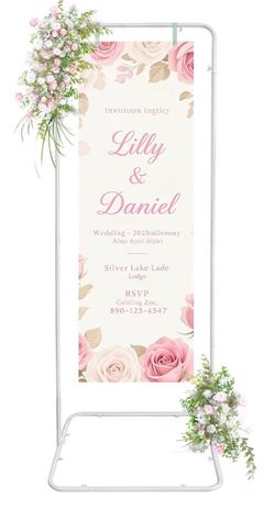 Welcome Sign Easel Metal Poster Holder