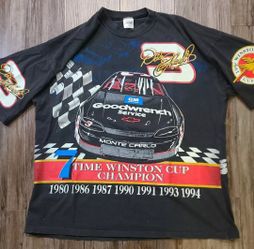 Vintage Dale Earnhardt Single Stitch T-Shirt Size XL 7 Time Winston Cup Champion Nascar Aop