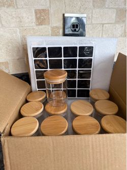 12 glass jar set
