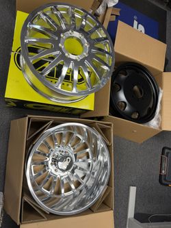 (Set of 6) 22" Inch Cali Off-Road Summit Dually 8x6.5" Polished Wheels Rims 9110