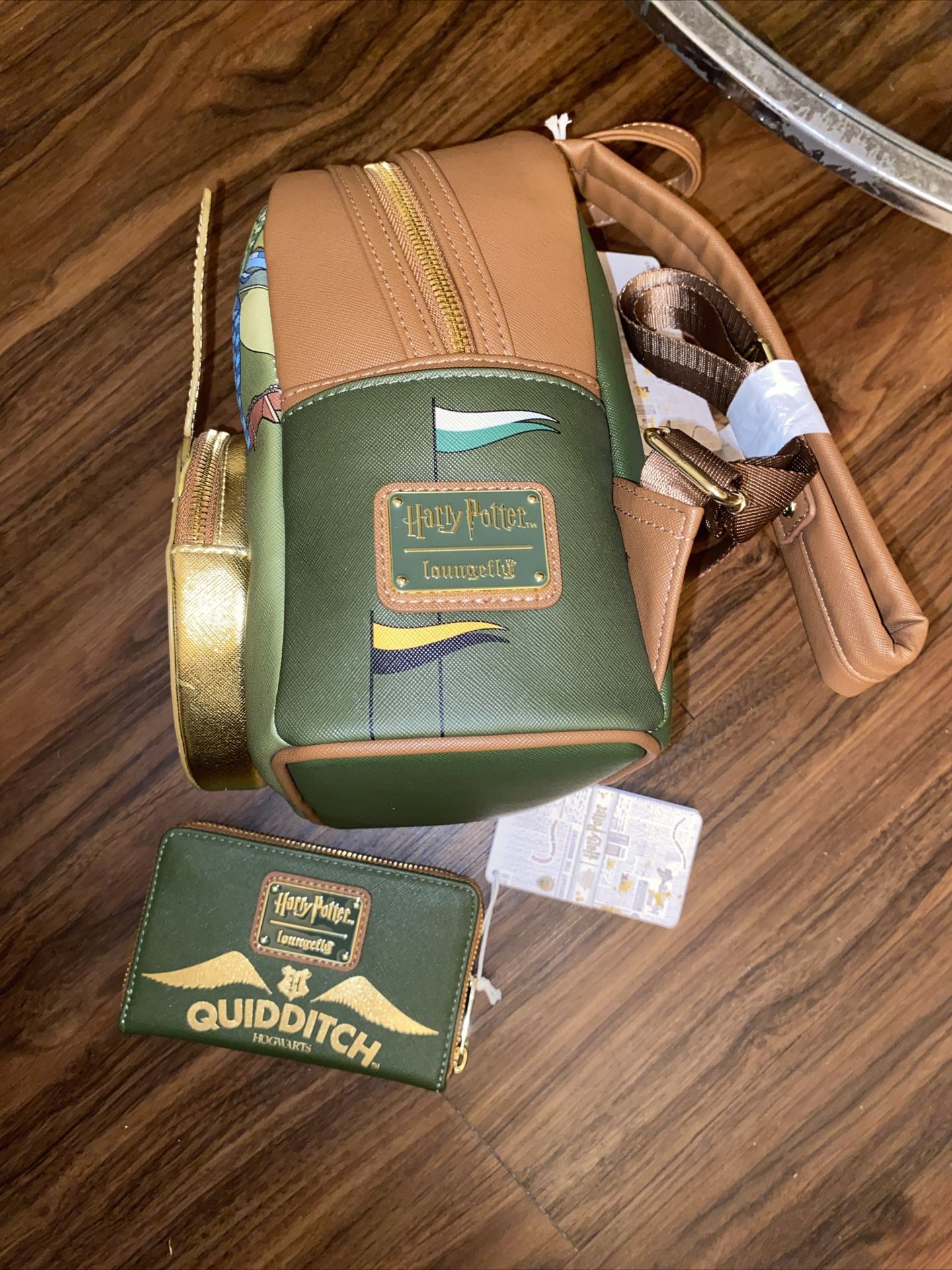 harry potter navy & gold quidditch mini backpack Loungefly! Leather: Uniform But Seekers Harry Potter Quidditch/Golden Snitch Bioworld