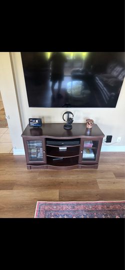 Dark finish two shelves