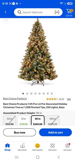 7.5 prelit christmas tree
