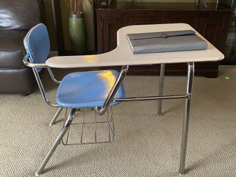 Desk with attached chair!