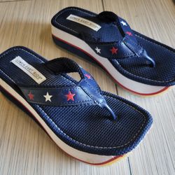 Platform Wedge Sandals - Stars & Stripes Lower East Side - Size 6 1/2 - 7