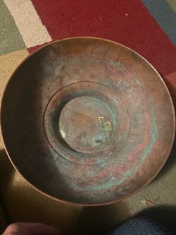 Vintage Copper Bowl with Patina