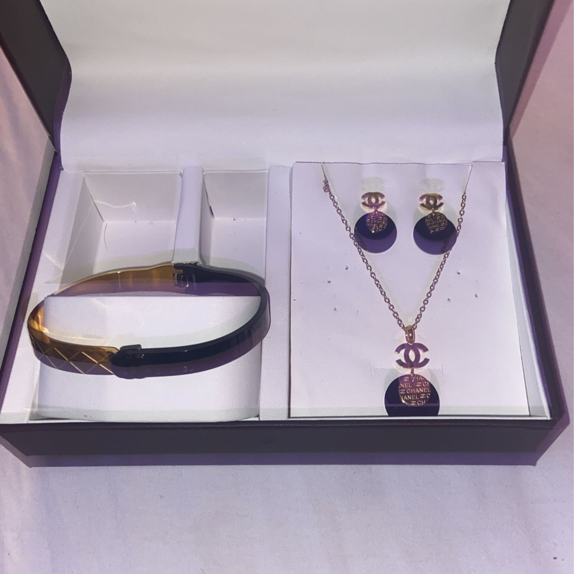 Double C Gold Plated Jewelry Set