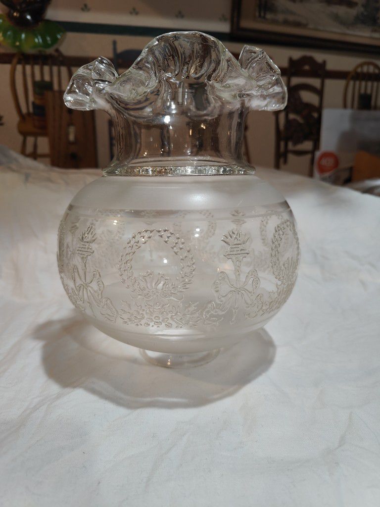 Vintage Oil Lamp Glass Globe 
