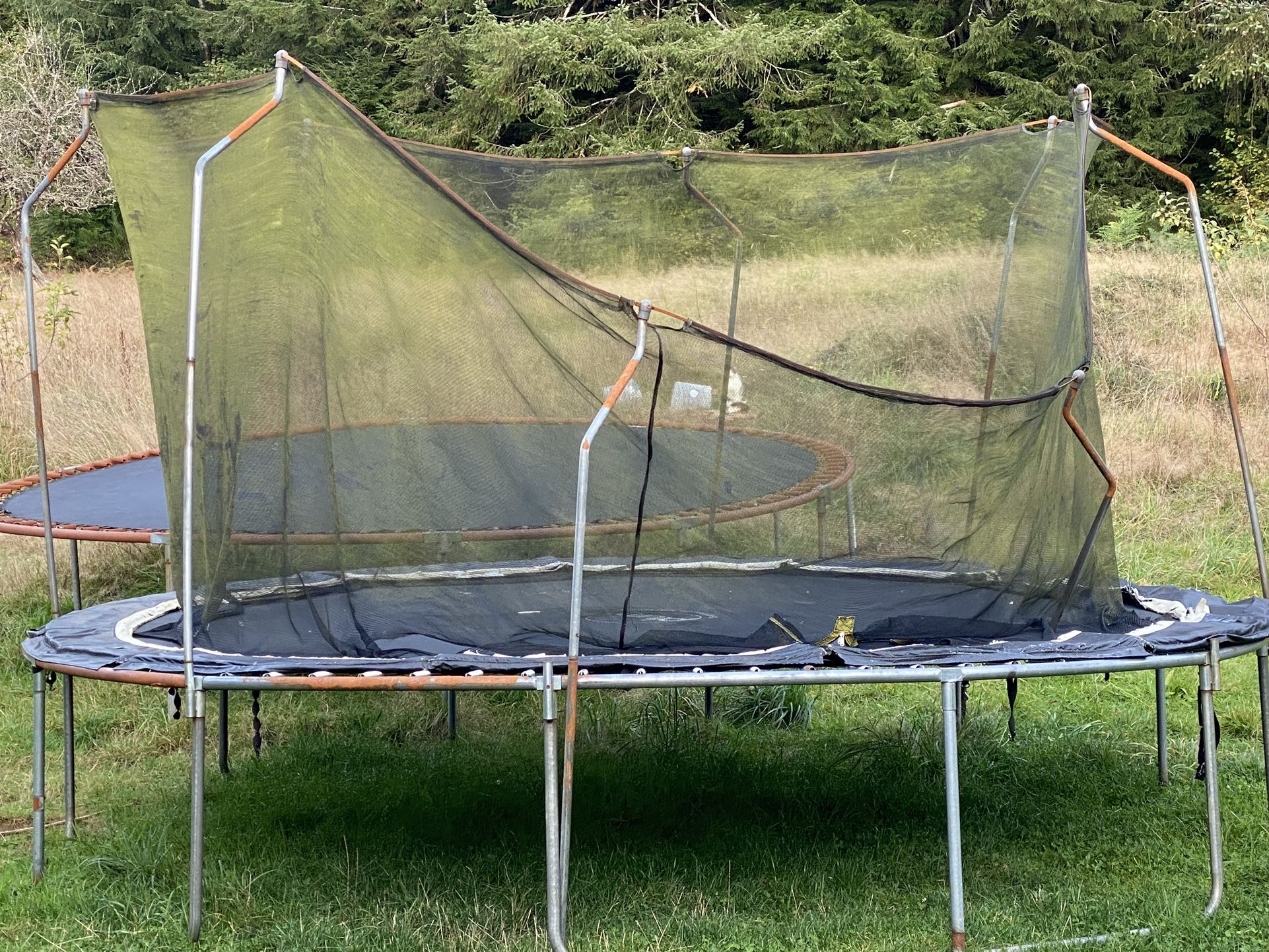 Two trampolines