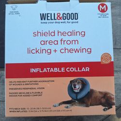 Inflatable Collar For Dogs Size Medium  Fits 15" to 20"  Brand New 