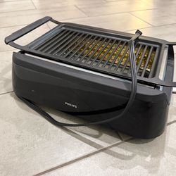 Indoor Grill Philips Smoke-less Black HD6371/94