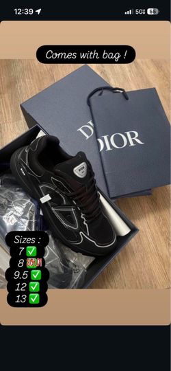 Dior B30 Black Sneakers with Box and Bag
