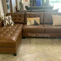 Real Leather LAF Sectional Sofa