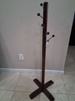 Medium size wooden coat rack