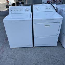 Nice And Clean , Beautiful Kenmore Elite King Size Capacity Washer And Dryer Set , With Warranty And Free Delivery 