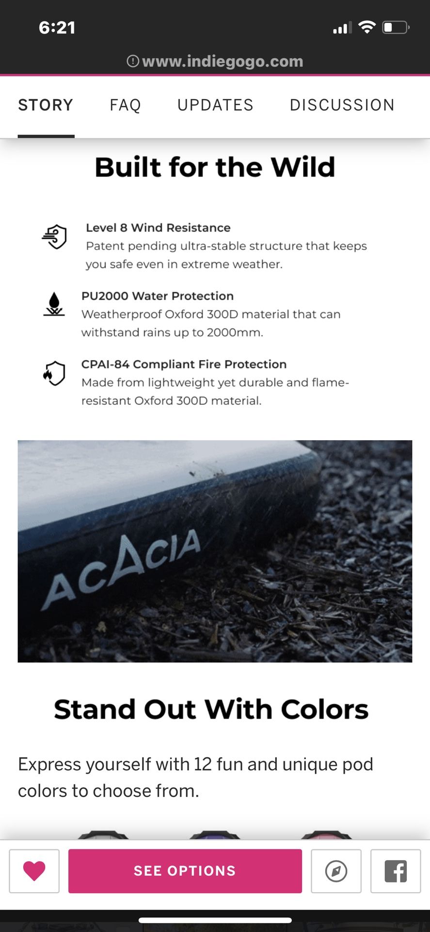 Space Acacia -World's First 3-In-1 Camping System
