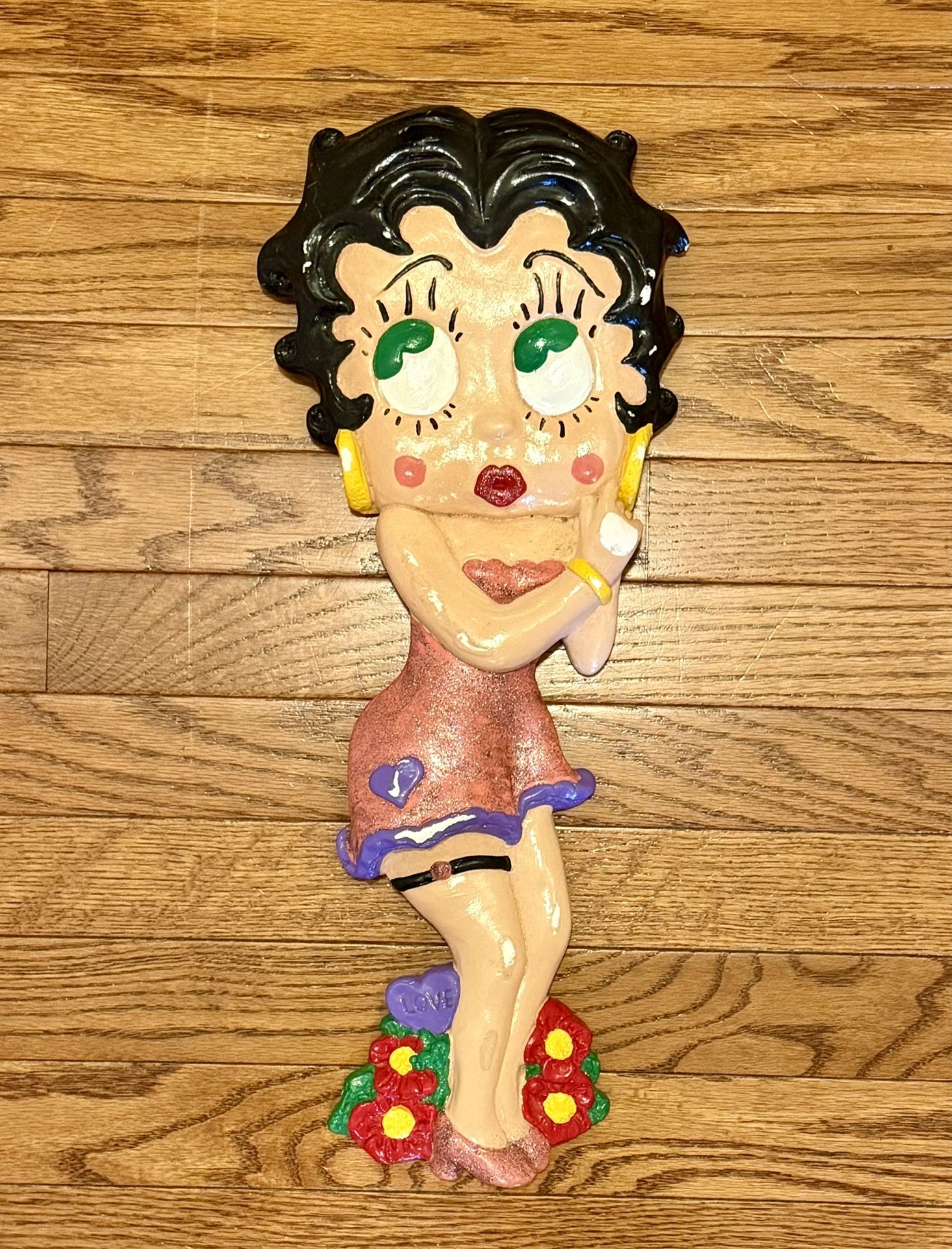 19” VINTAGE BETTY BOOP 3D CHALKWARE WALL ART PLAQUE ORIGINAL 50’s/60’s