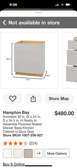 30” DRAWERS BASE CABINET NEW IN BOX