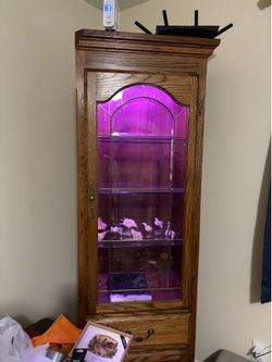 Wood cases with glass doors