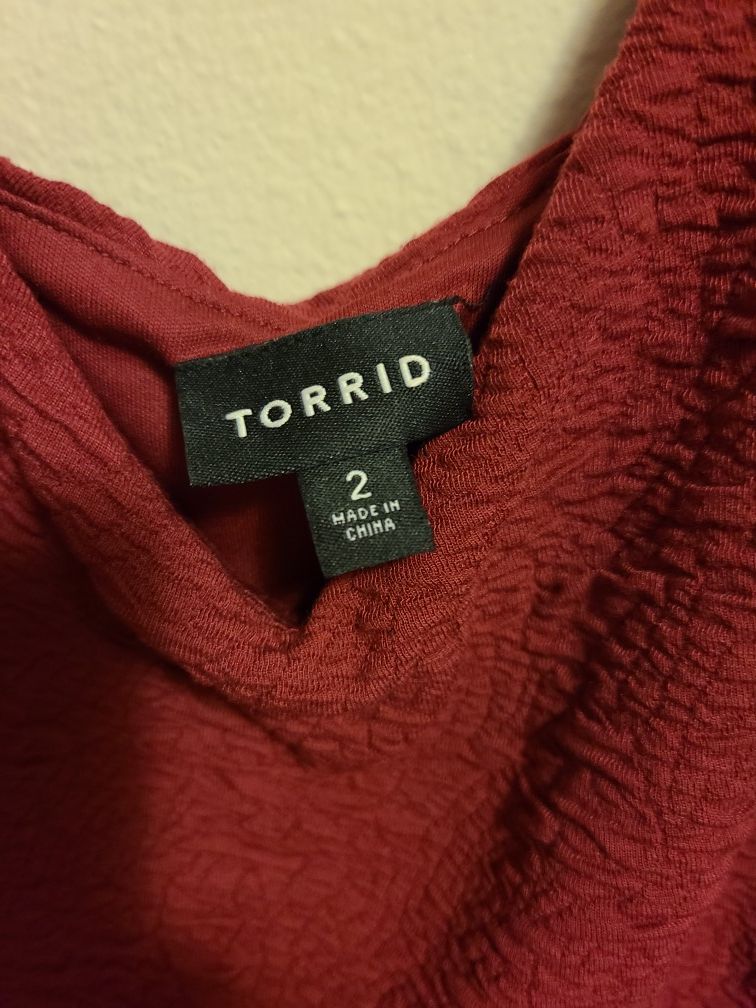 Torrid sleeveless Maroon Dress